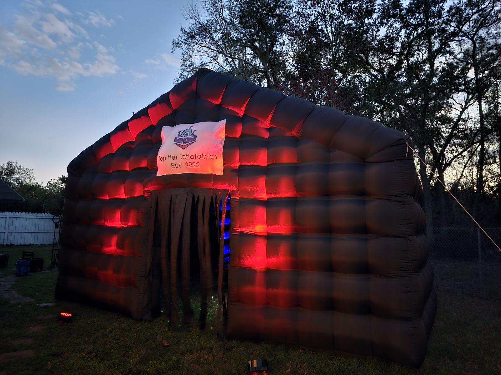 disco tent huren 20X20 Black LED Inflatable Nightclub Rental(We do travel throughout th – Top Tier Events