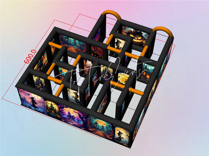 Large HALLOWEEN INFLATABLE MAZE