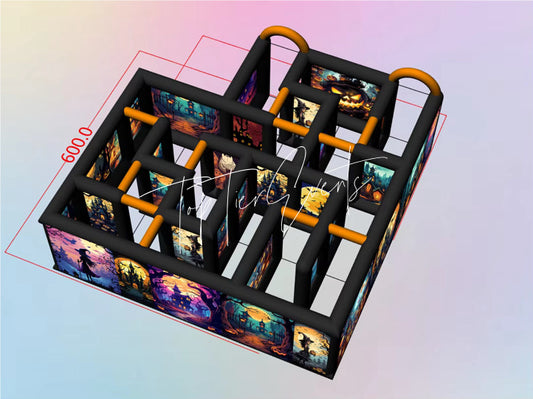 Large HALLOWEEN INFLATABLE MAZE