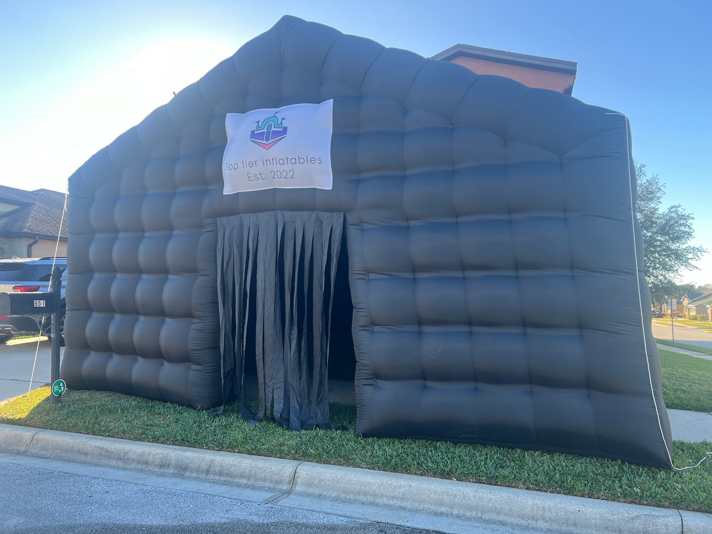 20X20 Black LED Inflatable Nightclub Rental(We do travel throughout the State of Florida)