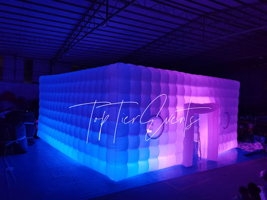 26X26 WHITE LED Inflatable Nightclub Rental(We do travel throughout the State of Florida)